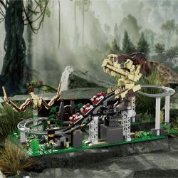 Xbert 66134 Dinosaur Roller Coaster Xếp hình lắp ráp ghép mô hình Tàu lượn siêu tốc