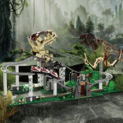 Xbert 66134 Dinosaur Roller Coaster Xếp hình lắp ráp ghép mô hình Tàu lượn siêu tốc