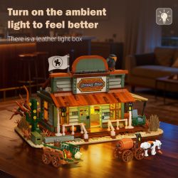 JIESTAR 89144 Xếp hình lắp ráp ghép mô hình cửa hàng tạp hóa miền tây