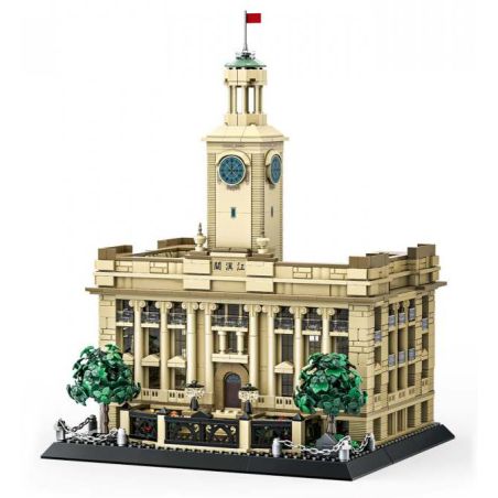 WANGE LIGAO Dr.Luck 5254 Hankow Customs House, Hubei, China Xếp hình lắp ráp ghép mô hình Tòa nhà Hồ Bắc Vũ Hán Jianghanguan