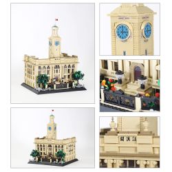 WANGE LIGAO Dr.Luck 5254 Hankow Customs House, Hubei, China Xếp hình lắp ráp ghép mô hình Tòa nhà Hồ Bắc Vũ Hán Jianghanguan