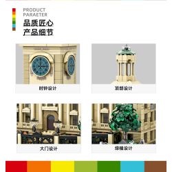 WANGE LIGAO Dr.Luck 5254 Hankow Customs House, Hubei, China Xếp hình lắp ráp ghép mô hình Tòa nhà Hồ Bắc Vũ Hán Jianghanguan