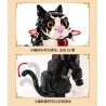 Koiboxxr KQ201 Cat Sunflower Xếp hình lắp ráp ghép mô hình Mèo hoa hướng dương váy đen