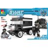 WOMA C0506 0506 Xếp hình kiểu  SWAT SPECIAL FORCE SWAT Truck Xe đầu Kéo Chở Quân Của Lực Lượng đặc Nhiệm 716 khối