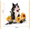 Koiboxxr KQ201 Cat Sunflower Xếp hình lắp ráp ghép mô hình Mèo hoa hướng dương váy đen