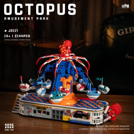 small angle JD117 Octopus Amusement Park Xếp hình lắp ráp ghép mô hình Sân chơi bạch tuộc