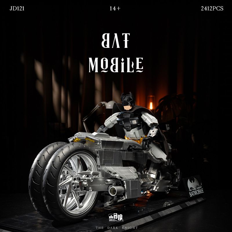 small angle JD121 Bat Mobile Xếp hình lắp ráp ghép mô hình xe đạp dơi