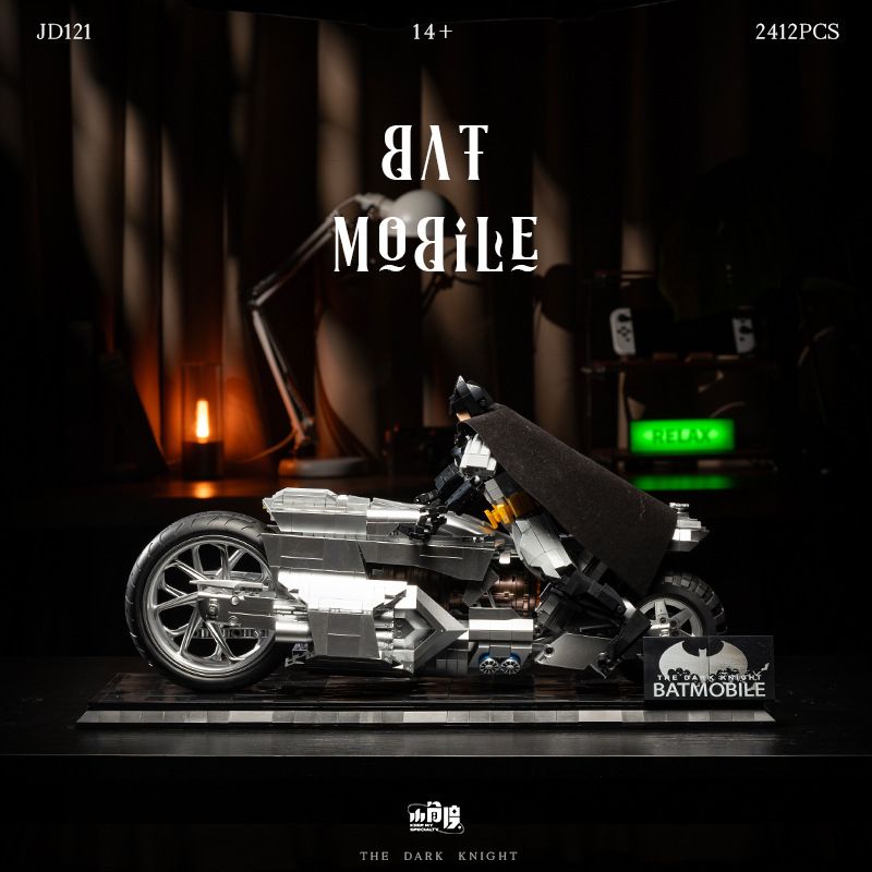 small angle JD121 Bat Mobile Xếp hình lắp ráp ghép mô hình xe đạp dơi