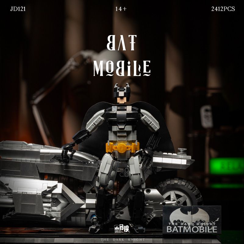 small angle JD121 Bat Mobile Xếp hình lắp ráp ghép mô hình xe đạp dơi