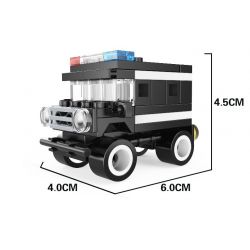 WOMA C0506 0506 Xếp hình kiểu  SWAT SPECIAL FORCE SWAT Truck Xe đầu Kéo Chở Quân Của Lực Lượng đặc Nhiệm 716 khối