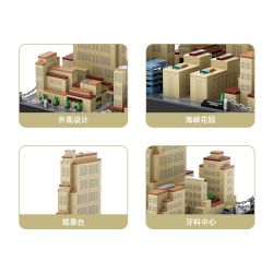 WANGE LIGAO Dr.Luck 5248 Rockefeller Center Xếp hình lắp ráp ghép mô hình Trung tâm Rockefeller, Manhattan, New York, Mỹ