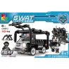 WOMA C0506 0506 Xếp hình kiểu  SWAT SPECIAL FORCE SWAT Truck Xe đầu Kéo Chở Quân Của Lực Lượng đặc Nhiệm 716 khối