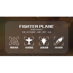 Souzosha F8102-1 Xếp hình lắp ráp ghép mô hình Battlefield 1939: Green WWII Retro Fighter