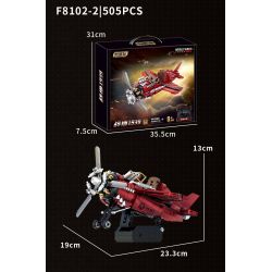 Souzosha F8102-2 Xếp hình lắp ráp ghép mô hình Battlefield 1939: Máy bay chiến đấu cổ điển Thế chiến II màu đỏ