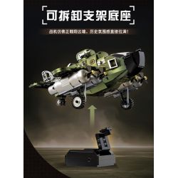 Souzosha F8102-2 Xếp hình lắp ráp ghép mô hình Battlefield 1939: Máy bay chiến đấu cổ điển Thế chiến II màu đỏ