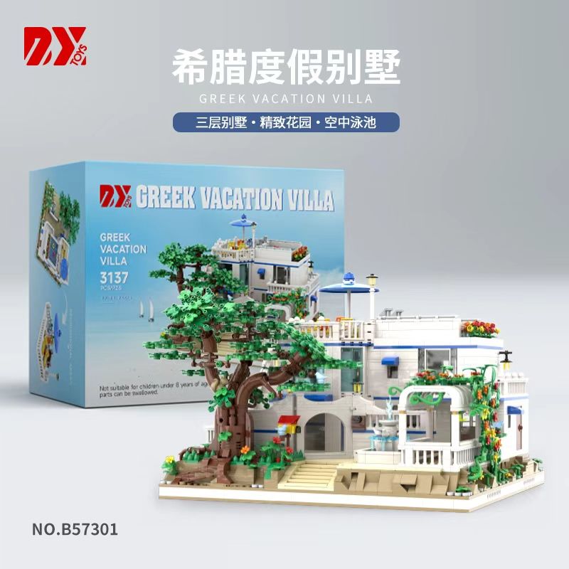 BY TOYS B57301 GREEK VACATION VILLA Xếp hình lắp ráp ghép mô hình Biệt thự nghỉ dưỡng Hy Lạp