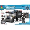 WOMA C0506 0506 Xếp hình kiểu  SWAT SPECIAL FORCE SWAT Truck Xe đầu Kéo Chở Quân Của Lực Lượng đặc Nhiệm 716 khối
