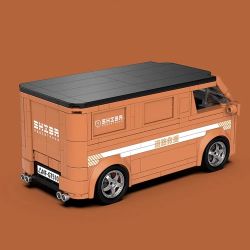 Pibo PB8857 Orange Van Xếp hình lắp ráp ghép mô hình xe màu cam