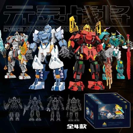 KAZI GBL BOZHI KY8144 Xếp hình lắp ráp ghép mô hình Lãnh chúa Yuan Ling 4 loại: Thẩm phán Starfall, Yuhun Yinglong, Chiruo Yandi, Hiệp sĩ dũng cảm