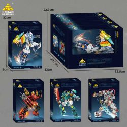 KAZI GBL BOZHI KY8144 Xếp hình lắp ráp ghép mô hình Lãnh chúa Yuan Ling 4 loại: Thẩm phán Starfall, Yuhun Yinglong, Chiruo Yandi, Hiệp sĩ dũng cảm