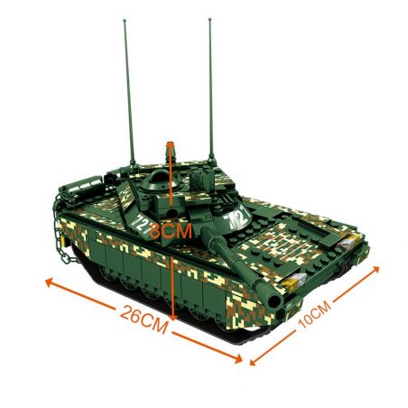 WOMA C0727 0727 Xếp hình kiểu  MILITARY ARMY Millitary Tank Xe Tăng Quân Sự 528 khối điều khiển từ xa