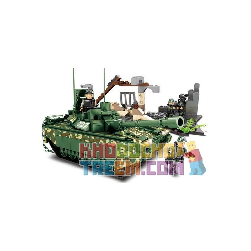WOMA C0727 0727 Xếp hình kiểu Lego MILITARY ARMY Millitary Tank Xe Tăng Quân Sự 528 khối điều khiển từ xa