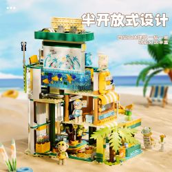 inbrixx 881411 Xếp hình lắp ráp ghép mô hình Gấu bông: Thiên đường ánh nắng