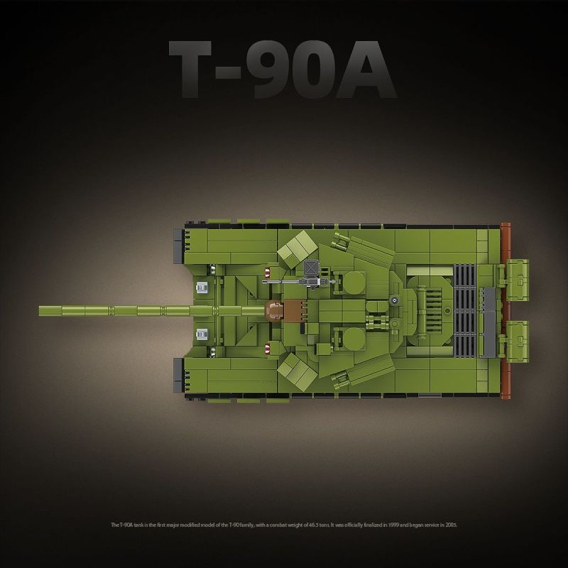 QUANGUAN 100313 Xếp hình lắp ráp ghép mô hình Xe tăng chiến đấu chủ lực T-90A