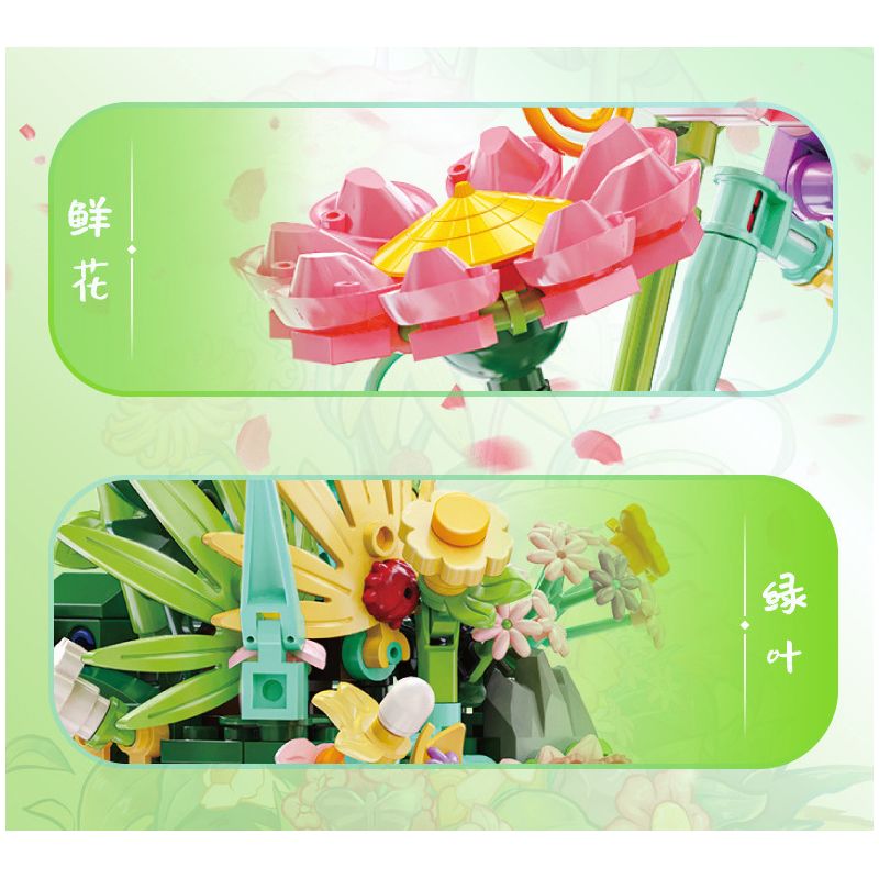 KAZI GBL BOZHI KY81139 Xếp hình lắp ráp ghép mô hình Hộp nhạc thơm bướm