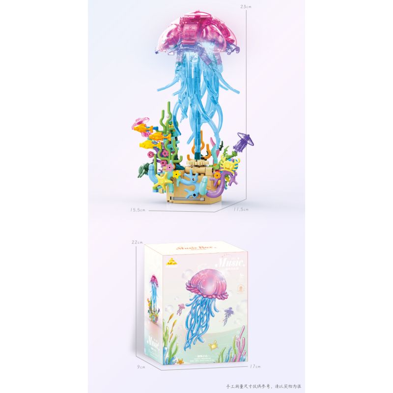 KAZI GBL BOZHI KY81140 Xếp hình lắp ráp ghép mô hình Âm thanh của hộp nhạc sâu lắng