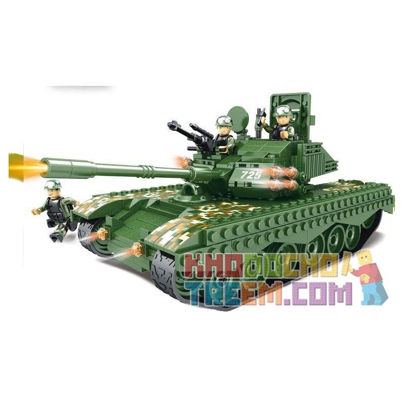 WOMA C0725 0725 Xếp hình kiểu Lego MILITARY ARMY 99 Main Battle Tanks Xe Tăng Chủ Lực 587 khối