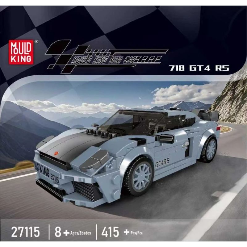MouldKing 27115 Xếp hình lắp ráp ghép mô hình Xe thể thao Porsche 718 GT4 RS