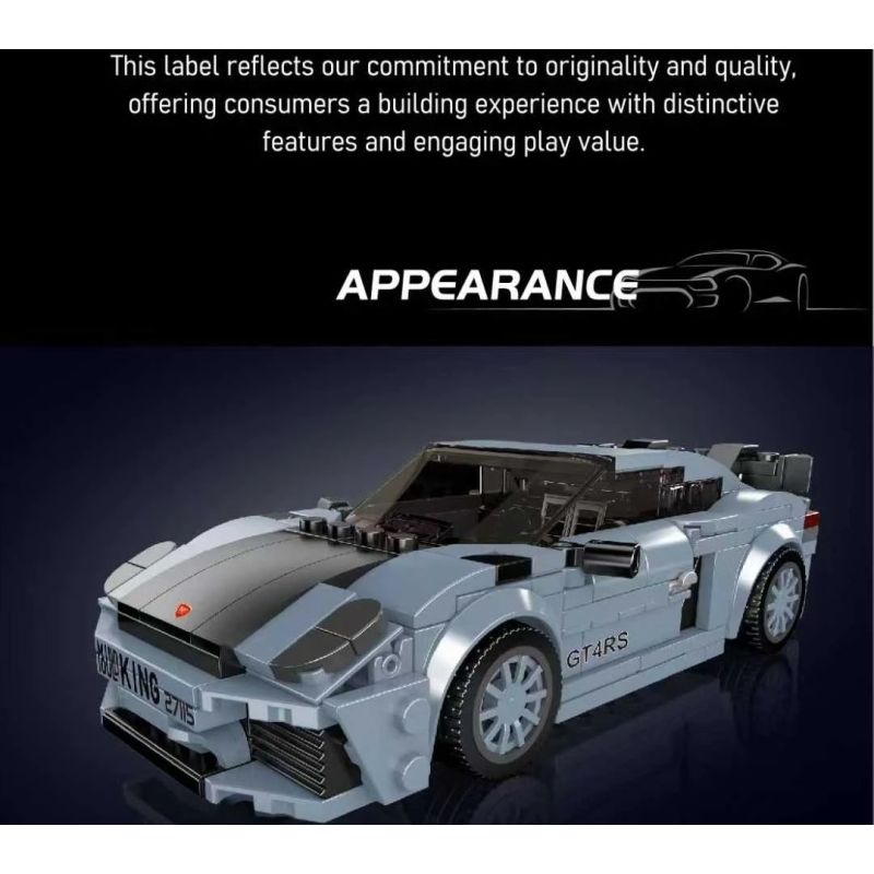 MouldKing 27115 Xếp hình lắp ráp ghép mô hình Xe thể thao Porsche 718 GT4 RS