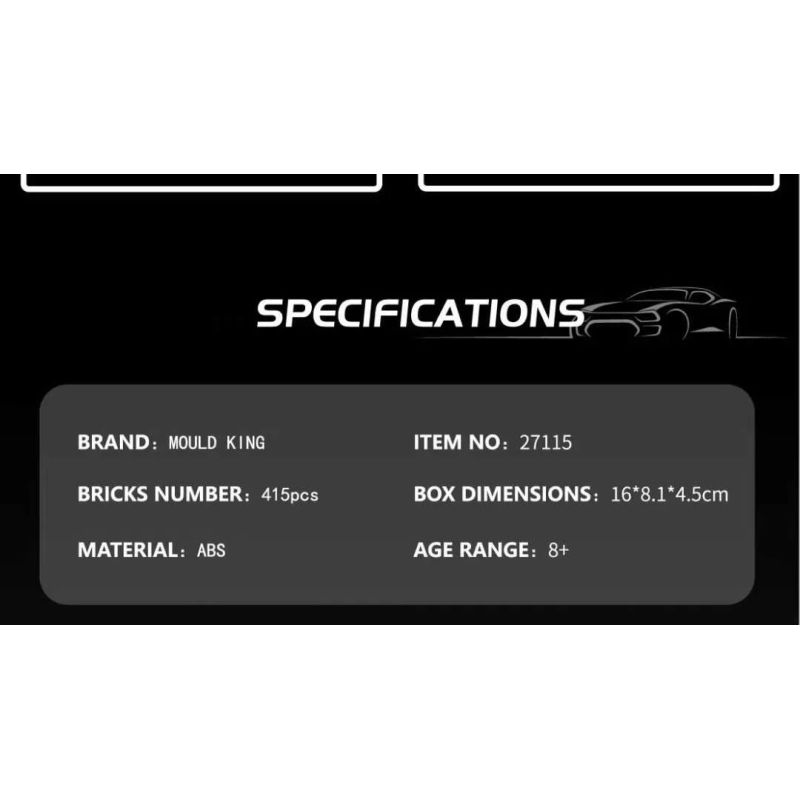 MouldKing 27115 Xếp hình lắp ráp ghép mô hình Xe thể thao Porsche 718 GT4 RS