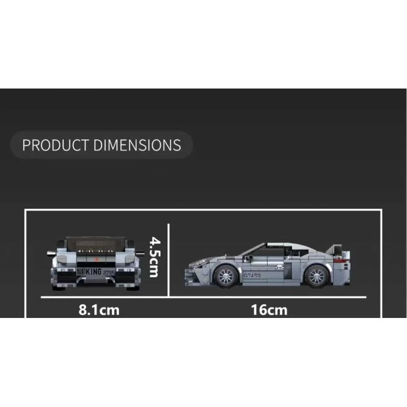 MouldKing 27115 Xếp hình lắp ráp ghép mô hình Xe thể thao Porsche 718 GT4 RS