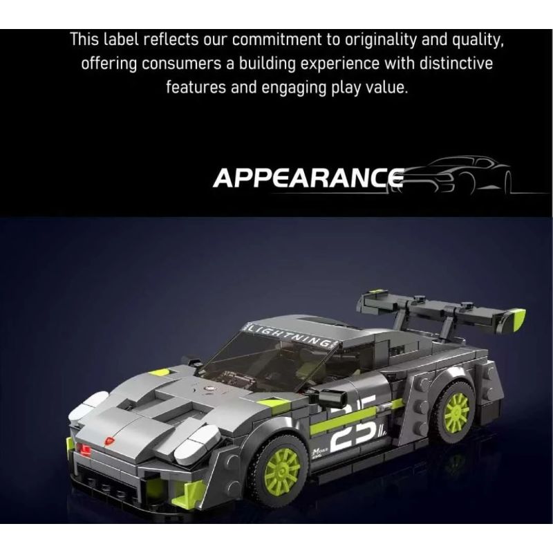 MouldKing 27116 Xếp hình lắp ráp ghép mô hình Xe thể thao Porsche 911 BTZ R5