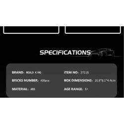 MouldKing 27116 Xếp hình lắp ráp ghép mô hình Xe thể thao Porsche 911 BTZ R5