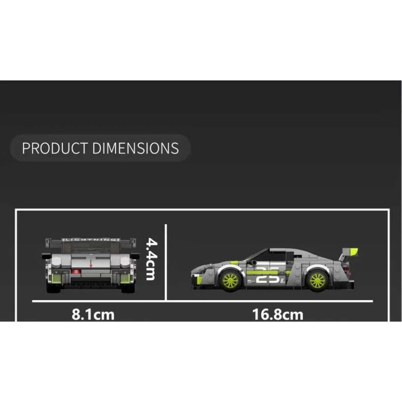 MouldKing 27116 Xếp hình lắp ráp ghép mô hình Xe thể thao Porsche 911 BTZ R5
