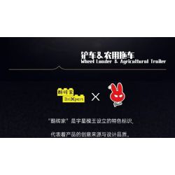 MouldKing 24093 Wheel Loader & Agriculturnl Trailer Xếp hình lắp ráp ghép mô hình Xe nâng & Xe moóc trang trại