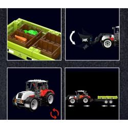 MouldKing 24093 Wheel Loader & Agriculturnl Trailer Xếp hình lắp ráp ghép mô hình Xe nâng & Xe moóc trang trại