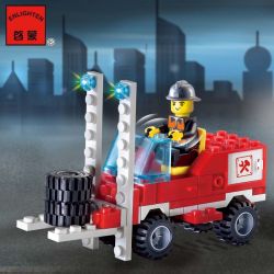 Enlighten 903 Qman 903 non  XE TẢI CHỮA CHÁY bộ đồ chơi xếp lắp ráp ghép mô hình City FIRE RESCUE SINGLE BRIDGE ENGUNES Thành Phố 129 khối