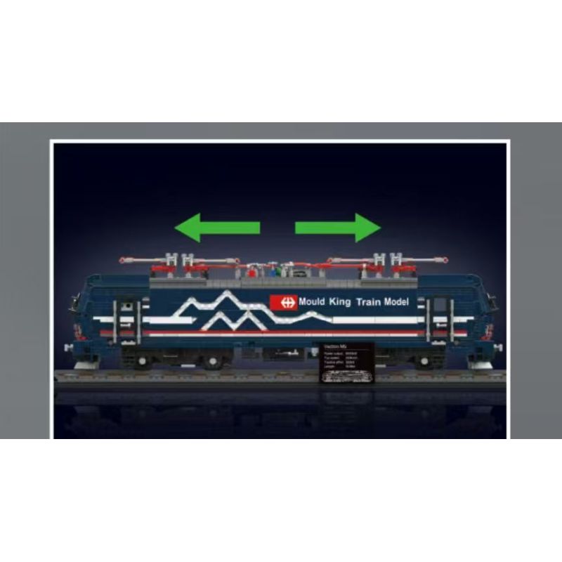 MouldKing 12045 Vectron European Electric Passenger Train Xếp hình lắp ráp ghép mô hình Đầu máy điện Siemens Vectron