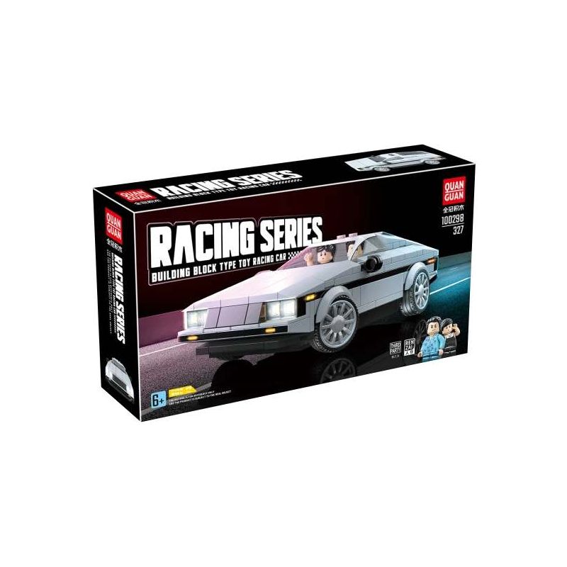 QUANGUAN 100298 Xếp hình lắp ráp ghép mô hình Trở Về Tương Lai: Xe DMC 12