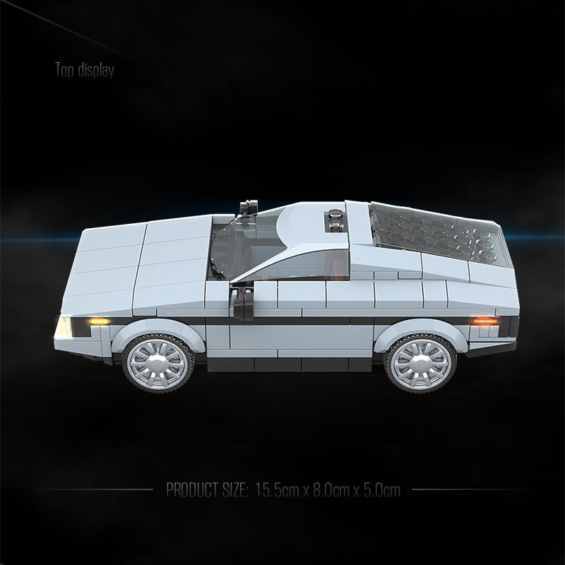 QUANGUAN 100298 Xếp hình lắp ráp ghép mô hình Trở Về Tương Lai: Xe DMC 12