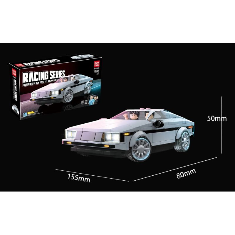 QUANGUAN 100298 Xếp hình lắp ráp ghép mô hình Trở Về Tương Lai: Xe DMC 12