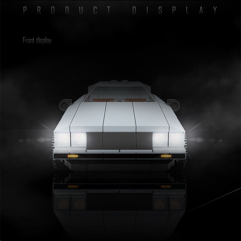 QUANGUAN 100298 Xếp hình lắp ráp ghép mô hình Trở Về Tương Lai: Xe DMC 12