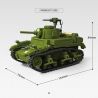ThirdParty 300020 M3A1 Stuart Xếp hình lắp ráp ghép mô hình xe tăng M3A1 Stuart