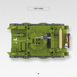 ThirdParty 300020 M3A1 Stuart Xếp hình lắp ráp ghép mô hình xe tăng M3A1 Stuart
