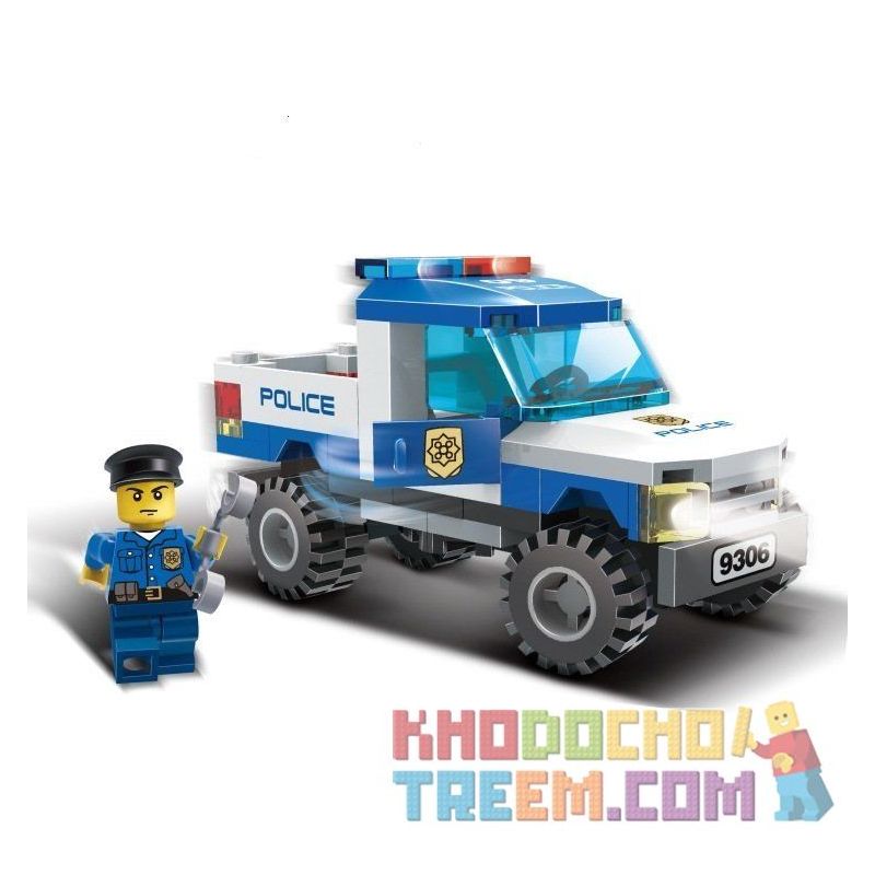 GUDI 9306 non Lego XE TẢI CỦA CẢNH SÁT bộ đồ chơi xếp lắp ráp ghép mô hình City POLICE Thành Phố 84 khối