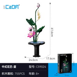 CaDA DoubleE C59024 Xếp hình lắp ráp ghép mô hình Nghệ thuật cắm hoa theo chủ nghĩa Livtist Trung Quốc: Zhixia